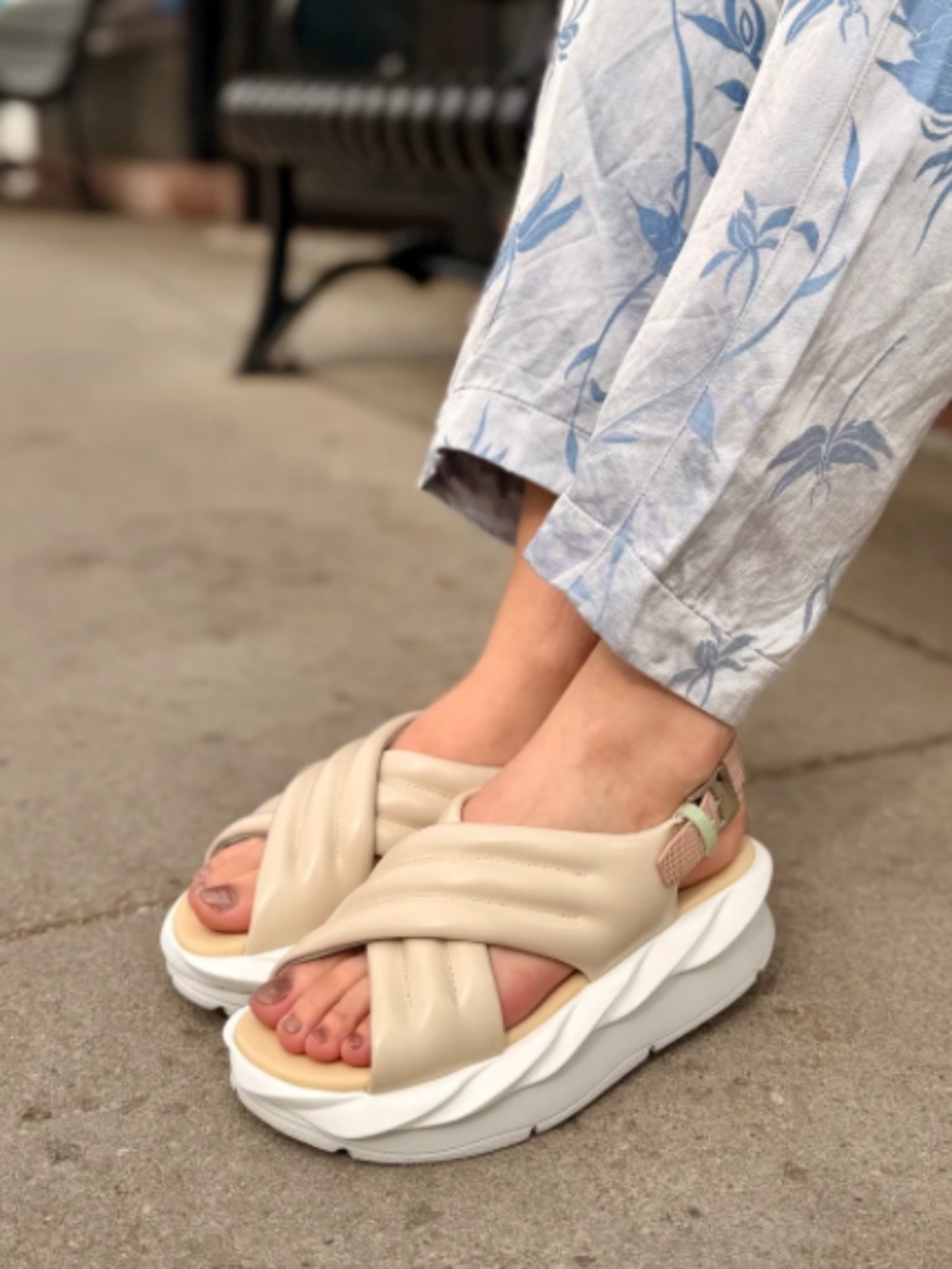 4CCCCEES Mellow Mana Platform Sandal in Cream - Picture 2 of 6